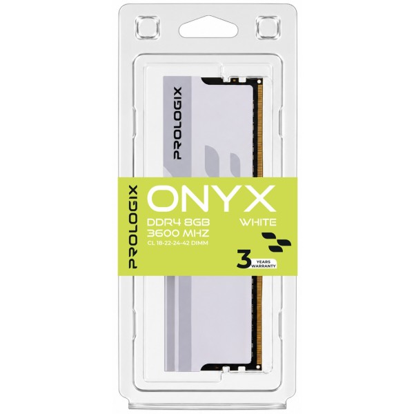 Фото - Пам'ять DDR ProLogix DDR4 8GB/3600 Onyx White (PRO8GB3600YW4)