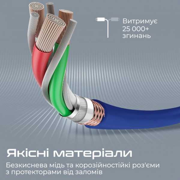 Фото - Кабель Promate Powerline-ci120 Blue