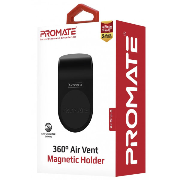 Фото - Автотримач Promate на воздуховод Airgrip-3 Black