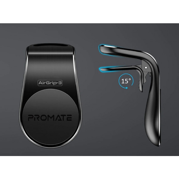 Фото - Автотримач Promate на воздуховод Airgrip-3 Black