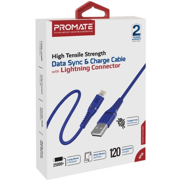 Фото - Кабель Promate Powerline-ai120 Blue
