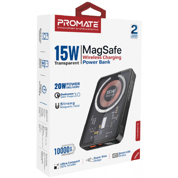 Фото - Батарея мобільна Promate Transpack-10 10000mAh Black