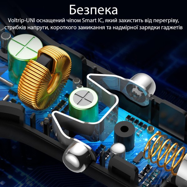 Фото - Автомобільний зарядний пристрій Promate Voltrip-uni Black