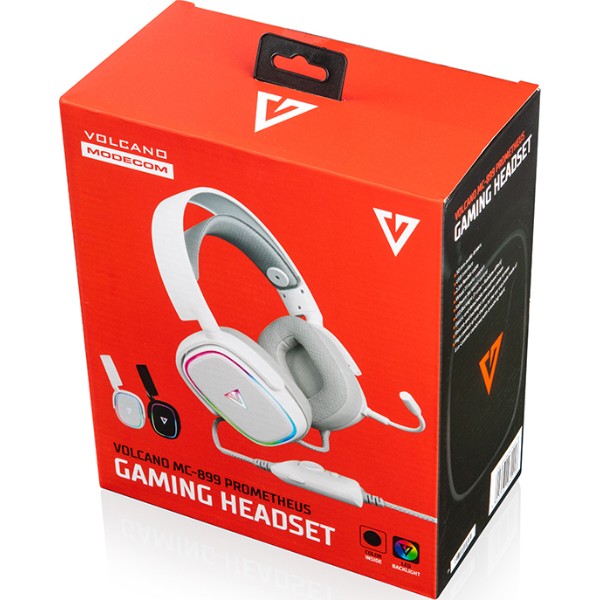 Фото - Гарнитура проводная игровая Modecom Volcano RGB Prometheus 7.1 White USB (S-MC-899-PROMETHEUS-200)