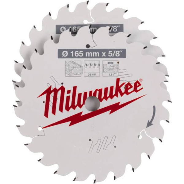 Фото - Круг отрезной по дереву Milwaukee 165х5/8х24 зуб. (4932479836) Фото - Круг отрезной по дереву Milwaukee 165х5/8х24 зуб. (4932479836)