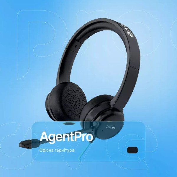 Фото - Гарнітура дротова Proove AgentPro black (HPAP00100001)