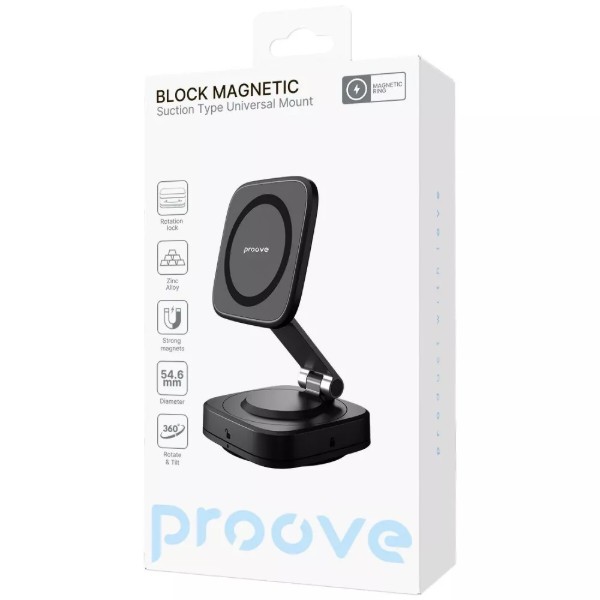 Фото - Автодержатель Proove Block Magnetic Suction Type Universal Mount black (CHMS00000001)