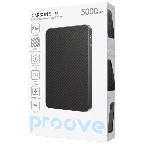 Фото - Батарея мобільна Proove Carbon Slim 20W 5000mAh Nightfall (PBCS20010051)