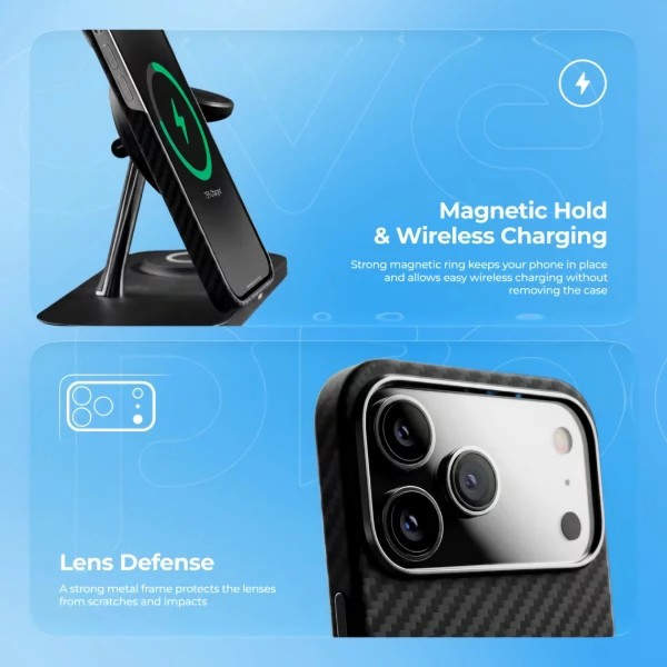 Фото - Чохол для смартфону Proove Carbon Slim with Magnetic Ring iPhone 17 Pro starfield (PCCSIP17P053)
