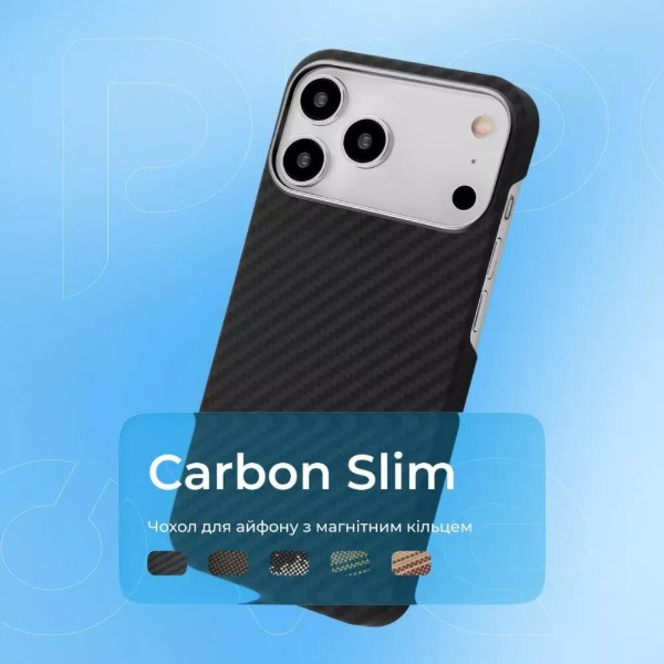Фото - Чехол для смартфона Proove Carbon Slim with Magnetic Ring iPhone 13 Pro full black (59882)