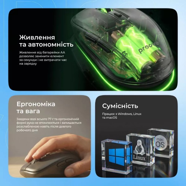 Фото - Миша бездротова Proove Click Black (WMCL00000001)