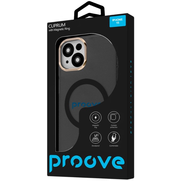 Фото - Чохол для смартфону Proove Cuprum Case with Magnetic Ring iPhone 15 Black (PCCMIP150002)