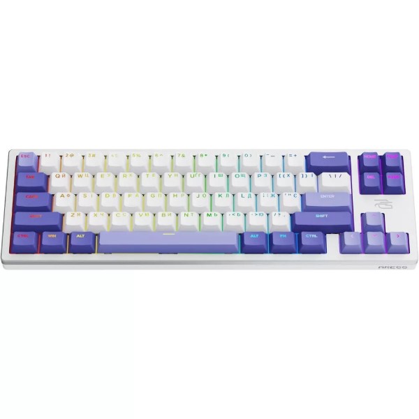 Фото - Клавиатура проводная игровая Proove Gaming Aress (Ukraine Layout) white/purple (MKAR00022417)