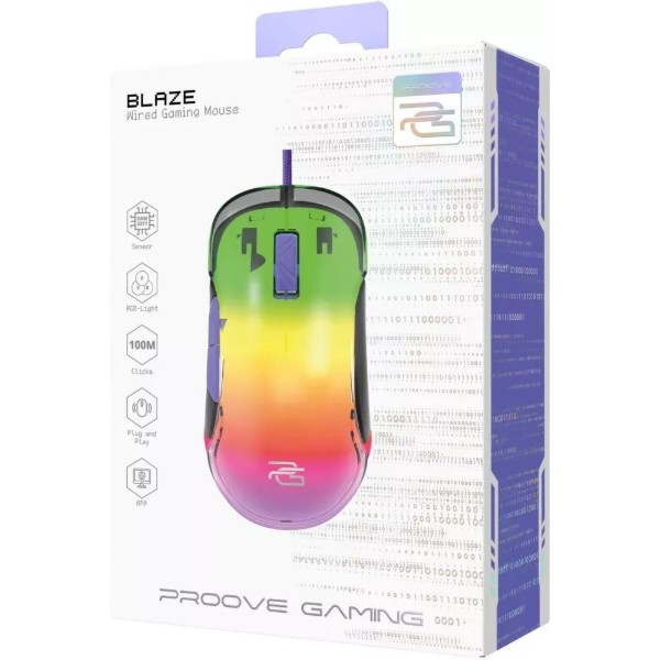 Фото - Мышь проводная игровая Proove Gaming Blaze black/purple (GMBL00102001)