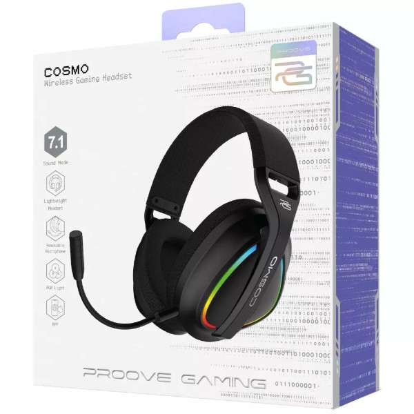 Фото - Гарнитура беспроводная игровая Proove Gaming Cosmo (APP) black/purple (WHCS00020016)
