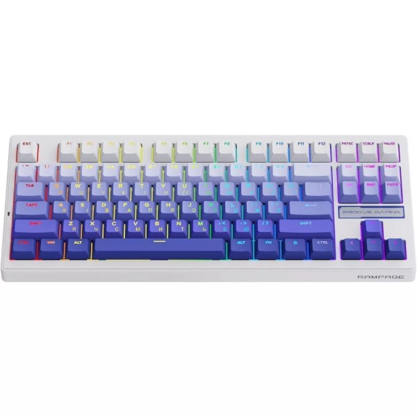 Фото - Клавиатура беспроводная игровая Proove Gaming Rampage (Ukraine Layout) gradient purple/white (WKRM00022419)