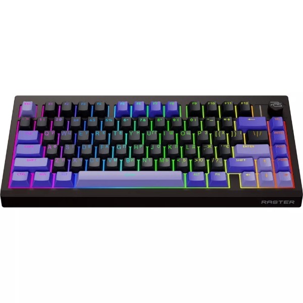 Фото - Клавиатура беспроводная игровая Proove Gaming Raster (Ukraine Layout) black/purple (WKRS00022416)
