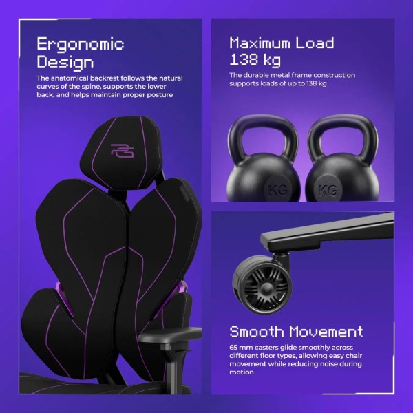 Фото - Кресло для геймеров Proove Gaming Respawn Black/Purple (GCRS0001001)
