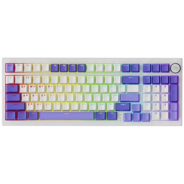 Фото - Клавиатура беспроводная игровая Proove Gaming Slicker Pro (Ukraine Layout) White/Purple (WKSLP0022417)