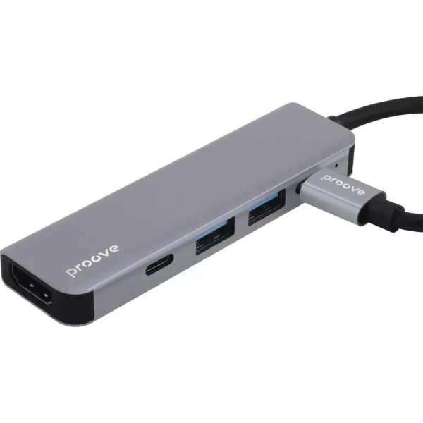 Фото - Хаб USB Proove Arc Link 5 in 1 (2xType-C3.0 + 2*USB3.0 + HDMI) Silver (HBAL00010604)