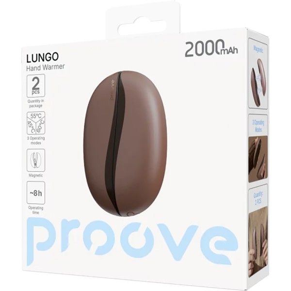 Фото - Грелка аккумуляторная Proove для рук Lungo terracotta (HWLG00002010)