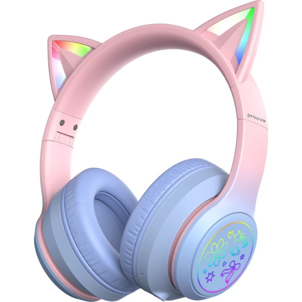 Фото - Навушники накладні бездротові Proove Kids Neko APP Blue/Pink (HPNK0001AP26)