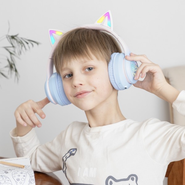 Фото - Навушники накладні бездротові Proove Kids Neko APP Blue/Pink (HPNK0001AP26)