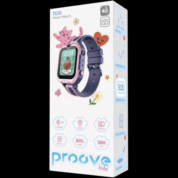 Фото - Смарт-годинник Proove Kids Ticki with SIM+GPS candy pink (SWTC00000033)