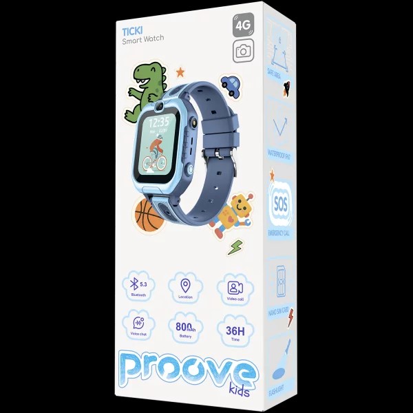Фото - Смарт-годинник Proove Kids Ticki with SIM+GPS ice blue (SWTC00000032)