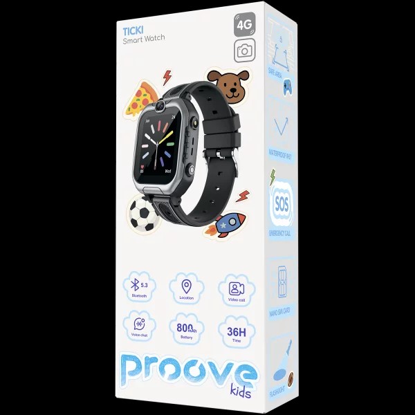 Фото - Смарт-годинник Proove Kids Ticki with SIM+GPS space gray (SWTC00000034)