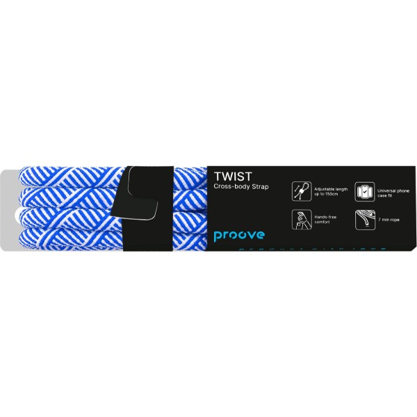 Фото - Ремінець для смартфону Proove Line Cross-Body Strap blue/white (PSBSUNOC1510)