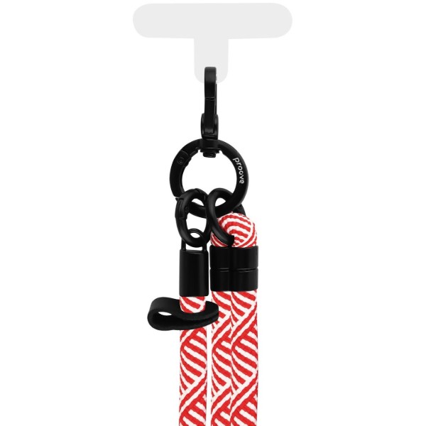 Фото - Ремінець для смартфону Proove Line Cross-Body Strap red/white (PSBSUNOC1529)