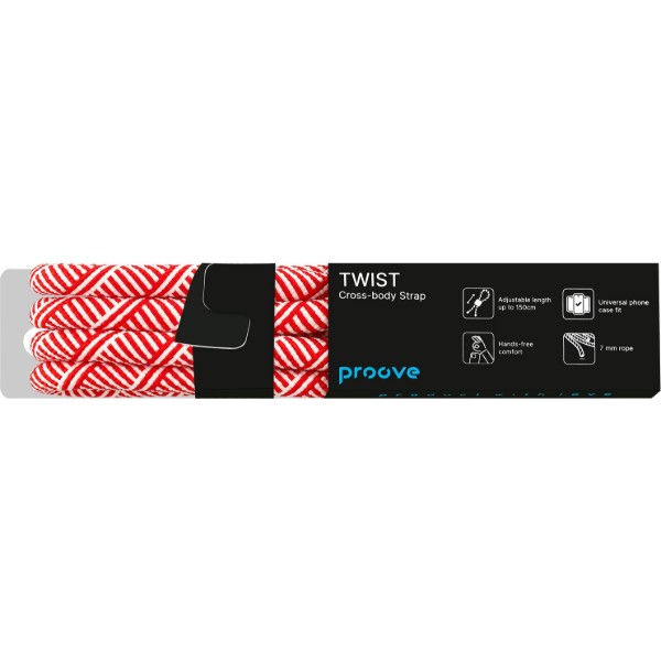 Фото - Ремінець для смартфону Proove Line Cross-Body Strap red/white (PSBSUNOC1529)