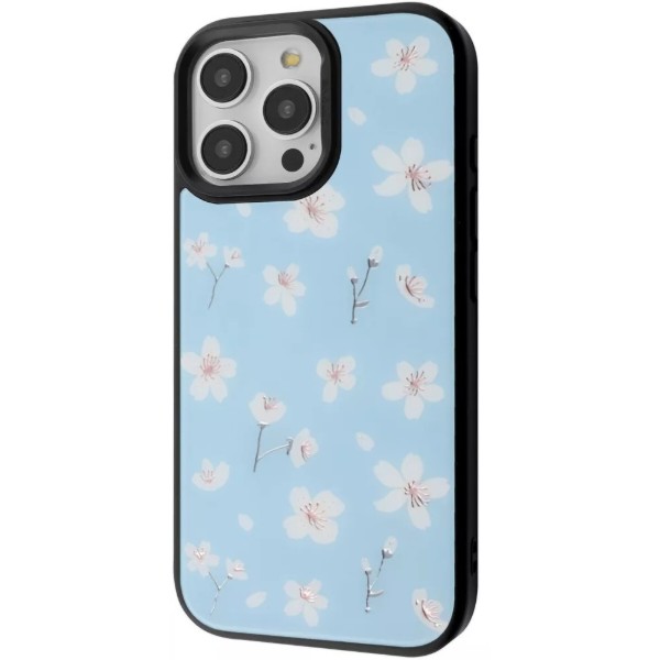 Фото - Чехол для смартфона Proove Muse Fleur Case with Magnetic Ring iPhone 16 Pro blue flower (PCMFIP16P0B6)