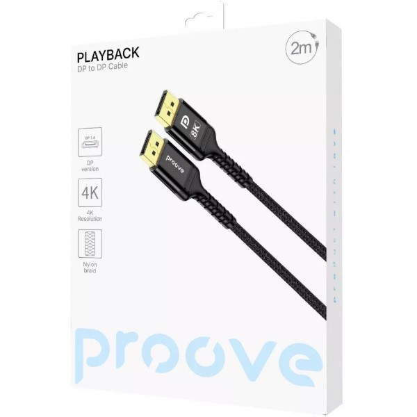 Фото - Кабель Proove Playback DP to DP 2m black (DCPD22003601)