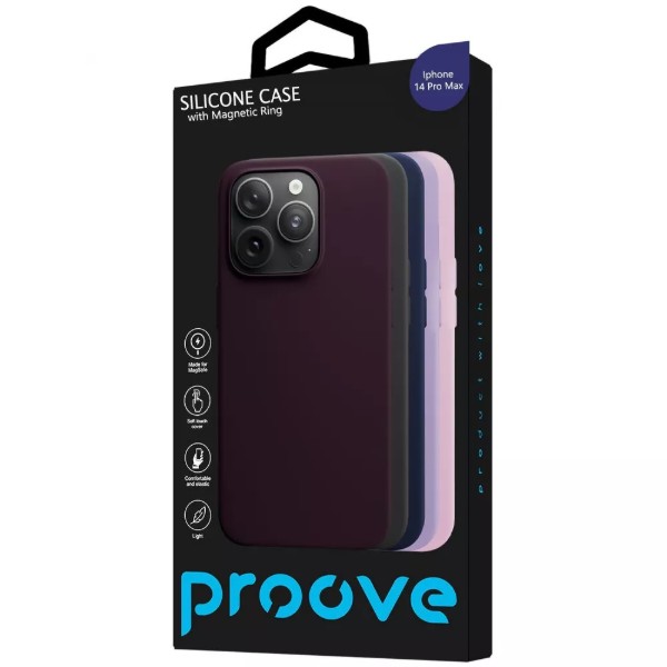Фото - Чохол для смартфону  Silicone Case with Magnetic Ring iPhone 14 Pro Max Elderberry (PCSMIP14PM19)