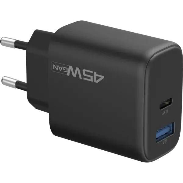 Фото - Мережевий зарядний пристрій Proove Silicone Power 2 45W (Type-C+USB) black (WCSP24110001)