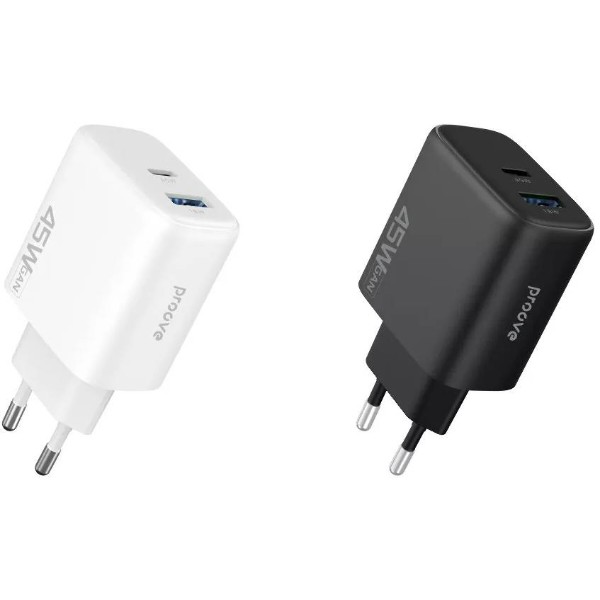 Фото - Мережевий зарядний пристрій Proove Silicone Power 2 45W (Type-C+USB) black (WCSP24110001)