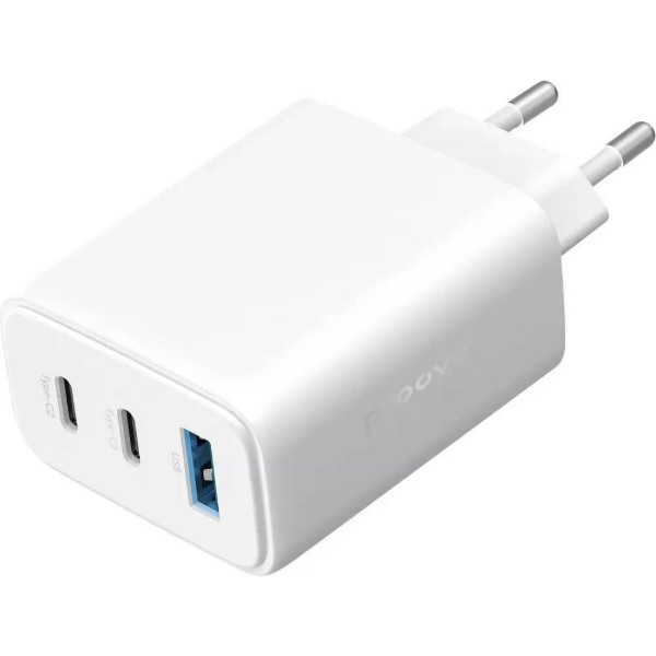Фото - Мережевий зарядний пристрій Proove Silicone Power 2 67W (2*Type-C+USB) white (WCSP26120002)