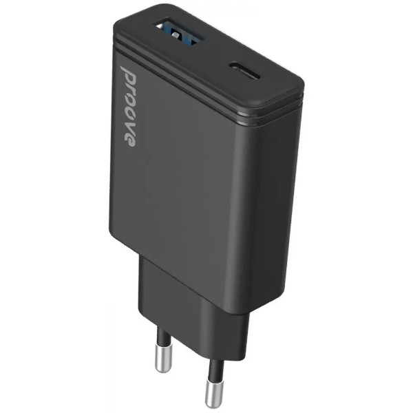Фото - Мережевий зарядний пристрій Proove Slender 65W (Type-C + USB) black (WCSL65110001)
