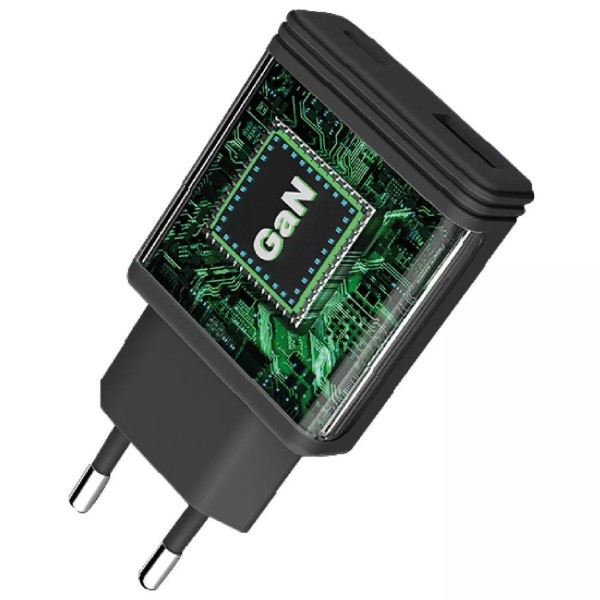 Фото - Мережевий зарядний пристрій Proove Slender 65W (Type-C + USB) black (WCSL65110001)