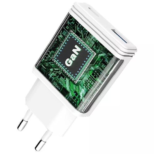 Фото - Мережевий зарядний пристрій Proove Slender 65W (Type-C + USB) white (WCSL65110002)