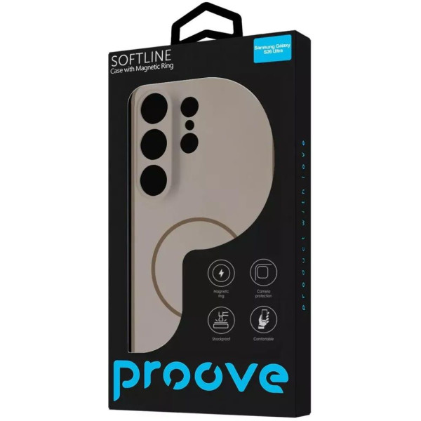 Фото - Чохол для смартфону Proove Softline Case with Magnetic Ring Samsung Galaxy S26 Ultra beige (PCLCSGSU2681)