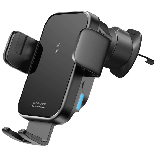 Фото - Автотримач з бездротовою зарядкою Proove Triple Clamp15W Black (479210001)