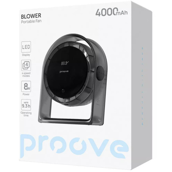 Фото - Вентилятор портативний Proove Blower Gray (PFBR08002003)