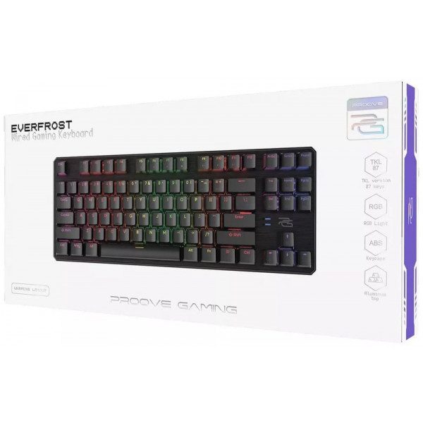 Фото - Клавіатура дротова ігрова Proove Gaming Everfrost (Ukraine Layout) Black (CKEV00000401)