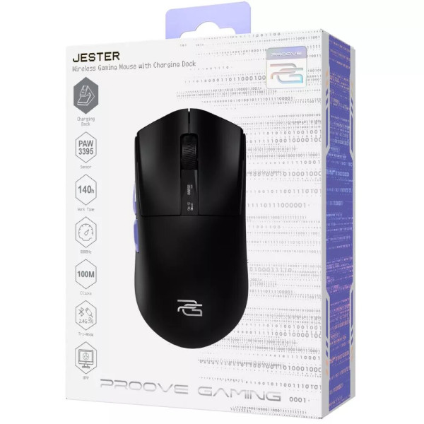 Фото - Мышь беспроводная игровая Proove Gaming Jester 8K with Charging Dock black/purple (WMJSCD022016)