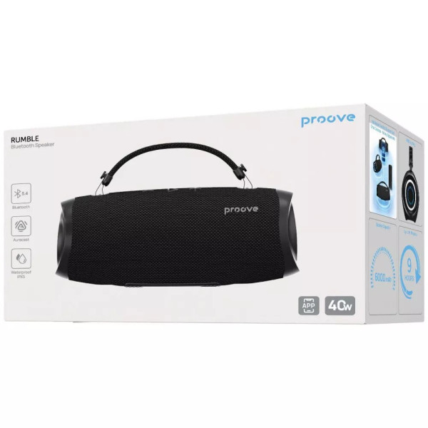 Фото - Портативная акустика Proove Rumble 40W (APP) black (PSRM4001AP01)