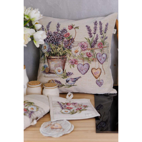 Фото - Салфетка для сервировки Прованс Лавандовый садик D11 см (044357)