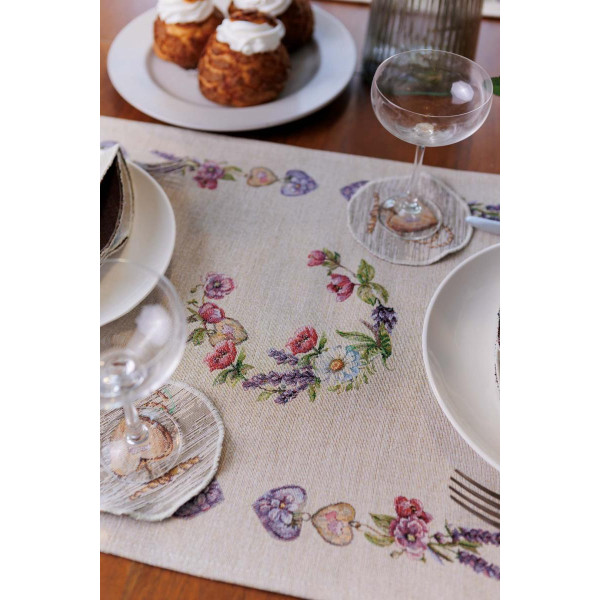 Фото - Салфетка для сервировки Прованс Лавандовый садик D11 см (044357)